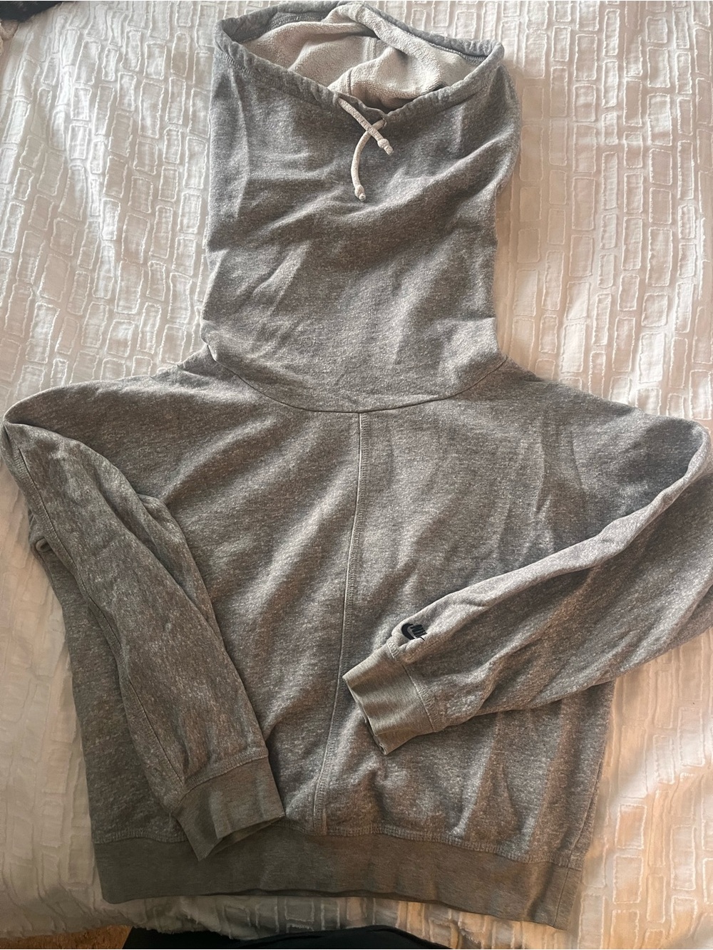 Nike Light Gray Terry Pullover Hoodie
